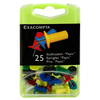BTE 25 EPINGLES PAPIC 10MM ASS.