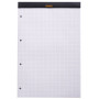Bloc agrafé rhodia black n°20 21x31,8cm q.5x5 80f perf. 4t. 80g