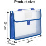 Porte Document Transparente Polypropylène A4 a souflet 33 x 24 x 5,5cm coul ass