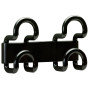 Patere fil noir 2 doubles accroches