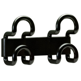 Patere fil noir 2 doubles accroches