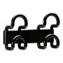 Patere fil noir 2 doubles accroches