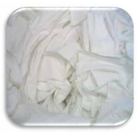 Carton de 10 Kg de chiffon drap blanc de blanchisserie 100% cotton
