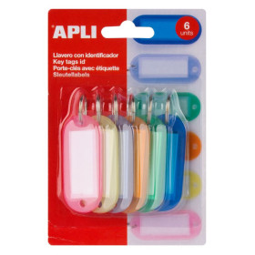 B.PORTES CLEFS COULEURS TRANSLUCIDES 6U