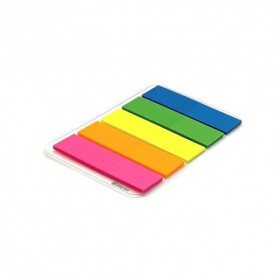 Marque page plastifié repositionnable 25 x 5 couleurs 45 x 12mm suspendu