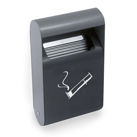 Cendrier mural  Probbax 1,5L  Anthracite  Acier galvanisé avec revêtement époxy