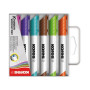Kores 6 Marqueurs pour tableau blanc K MARKER XW2, pointe biseautée coloris asso