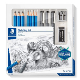 STAEDTLER Kit de dessin 12 pièces Sketching Design Journey