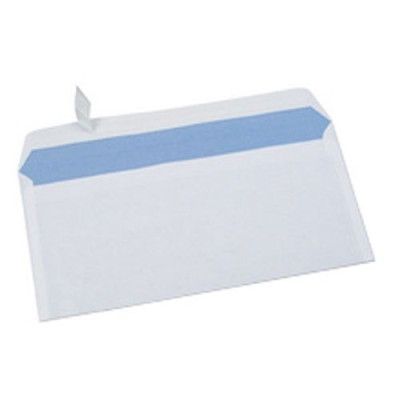 Boite 500 Enveloppes 110x220 blanc 80 Gr sans Fen auto-adhésives