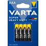 Varta pack de 4 piles AAA SUPER HEAVY DUTY