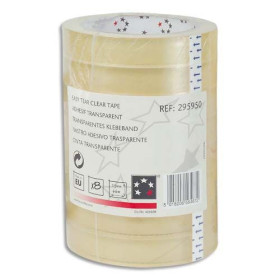 Tube 8 Rubans adhésif  transparent 19X66M 295950 éco Pergamy