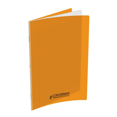 Cahier Conquerant 24x32cm 96p couv polypro seyes Orange