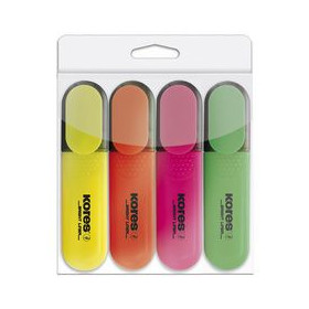 Kores surligneurs BRIGHT LINER étui de 4