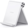 Support Téléphone Bureau Réglable Pose Smartphone Pliable blanc