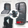 Sacoche / Sac à Dos Ordinateur 15,6 Serrure et USB - Extra compartiment