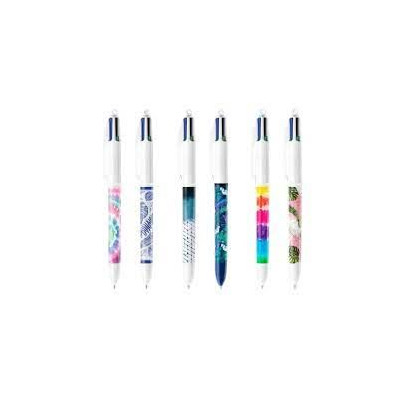 Bic stylo à bille 4 couleurs rétractable messages 9649042