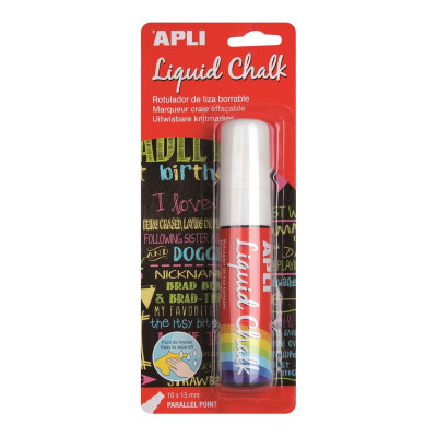 MARQUEUR CRAIE LIQ EFFAC 10X15MM BLANC