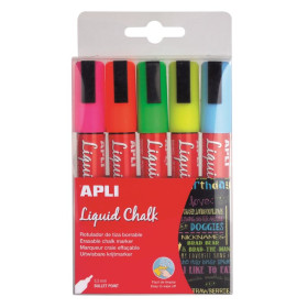MARQUEURS CRAIE LIQ EFFACABLE 5,5MM 5U.