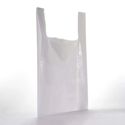 100 Sacs plastique blanc à bretelles 55x20x90cm