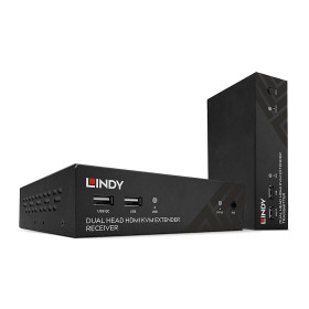 LINDY Kit Extender KVM HDBaseT Cat.6 HDMI Dual Head USB, IR & RS232, 100m