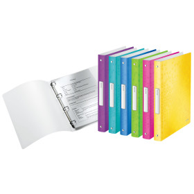 Classeur 4 anneaux souple PP 3mm, Leitz Assortis