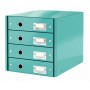 Bloc de classement 4 tiroirs click & store wow leitz , menthe