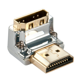 LINDY Coude HDMI CROMO®, 90° vers le bas