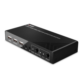 LINDY Switch KVM HDMI 4K60, USB 2.0 & Audio, 2 ports