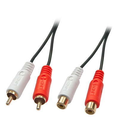LINDY Rallonge audio Premium 2 x RCA (Cinch), 10m