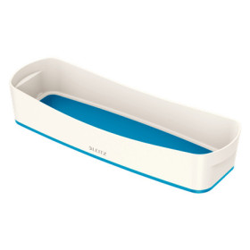 Mybox bac de rangement long wow leitz , blanc bleu