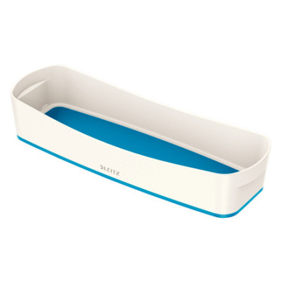 Mybox bac de rangement long wow leitz , blanc bleu