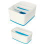 Mybox bac de rangement long wow leitz , blanc bleu