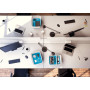 Mybox bac de rangement long wow leitz , blanc bleu