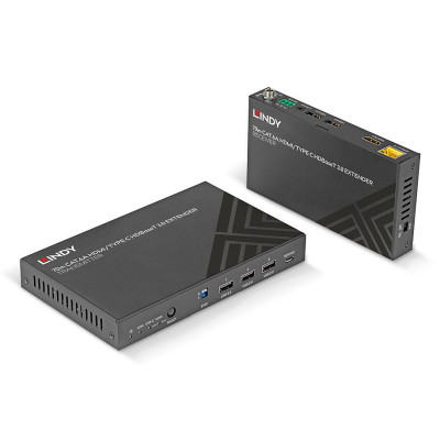 LINDY Extender KVM Cat.6A HDMI 4K60 & Type C HDBaseT 3.0, 70m
