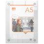 Porte affiche mural, PREMIUM PLUS Nobo en acrylique A5, Transparent