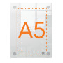 Porte affiche mural, PREMIUM PLUS Nobo en acrylique A5, Transparent