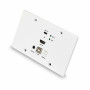 LINDY Plaque murale EU extender HDBaseT Cat.6 KVM HDMI 4K60 & Type C, 150m, émet