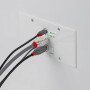 LINDY Plaque murale EU extender HDBaseT Cat.6 KVM HDMI 4K60 & Type C, 150m, émet