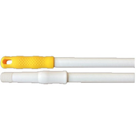 Manche fibre de verre alimentaire jaune - pas de vis français - 140 cm