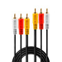 LINDY Câble audio vidéo Premium, 3 x RCA (Cinch) mâle mâle, 2m
