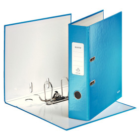 Classeur a levier 180° plastifie 80 mm wow leitz, bleu