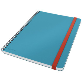 Cahier spirales HC format L (B5) COSY Leitz, quadrille, Bleu