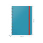 Cahier spirales HC format L (B5) COSY Leitz, quadrille, Bleu