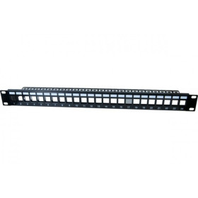 DEXLAN PANNEAU 1U 24 PORTS STP KEYSTONE AVEC SUPPORT CABLES