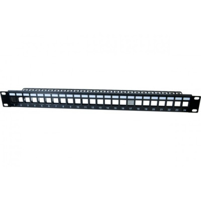 DEXLAN PANNEAU 1U 24 PORTS STP KEYSTONE AVEC SUPPORT CABLES