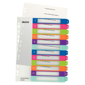 Intercalaire imprimable, pp, extra-large 12 touches wow leitz, multicolore