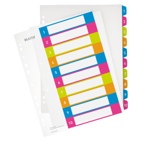 Intercalaire imprimable, pp, extra-large 10 touches wow leitz, multicolore
