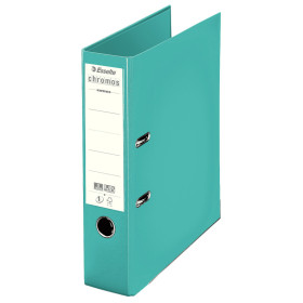 Classeur a levier a4 pp 80mm chromos plus esselte, menthe
