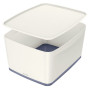 Mybox avec couvercle, format large wow leitz , blanc gris