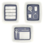 Mybox avec couvercle, format large wow leitz , blanc gris
